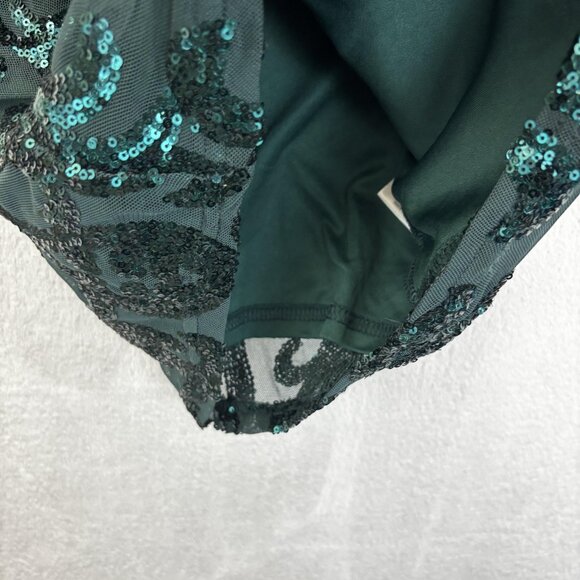 Windsor Green Sequin Mini Party Dress Womens Small S Bodycon Cocktail Holiday - Picture 7 of 12
